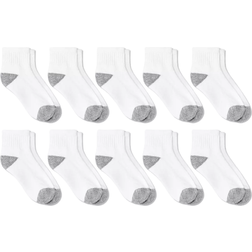 Cat & Jack Kid's Athletic Ankle Socks 10-pack - White