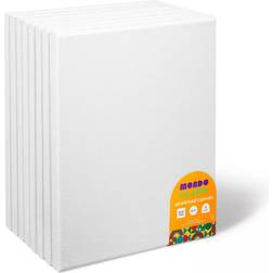 Mondo Llama Stretched Canvas White 20x25cm 8-pack