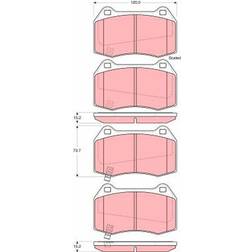 TRW GDB3381 Bremsbelagsatz, Scheibenbremse