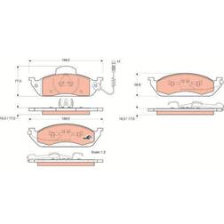 TRW Bremsbelagsatz, Scheibenbremse Vorderachse GDB1378