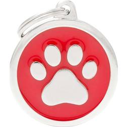 MyFamily Classic Big Red Circle Paw ID Tag