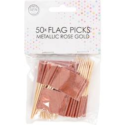 Globos Cocktailflag Roséguld Metallic 50-pak