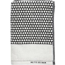 Mette Ditmer Grid Guest Towel Black, White (100x50cm)