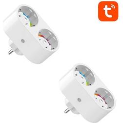 Gosund 2-pack Smart dobbelt 2x strømstik med WiFi Alexa, Google Home