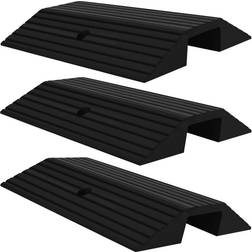 vidaXL dørtrinsrampe broform 3 stk. 49x39x7,5 cm gummi