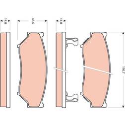 TRW Bremsbelagsatz, Scheibenbremse Vorderachse GDB3436