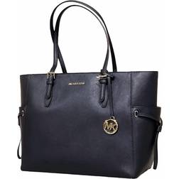 Michael Kors Gilly Large Jet Set Drawstring Top Zip Tote - Black Saffiano