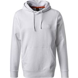 HUGO BOSS Wetalk Hooded Sweatshirt with Logo Patch - White