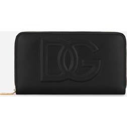 Dolce & Gabbana Dg Logo Leather Zip Around Wallet