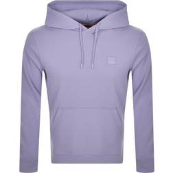 HUGO BOSS Wetalk Hooded Sweatshirt with Logo Patch - Purple