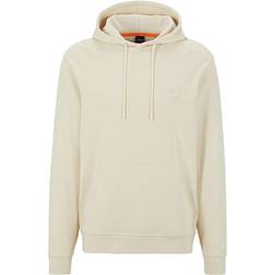 HUGO BOSS Wetalk Hooded Sweatshirt with Logo Patch - White