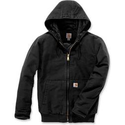 Carhartt Men's Loose Fit Washed Duck Insulated Active Jacket - Black