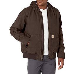 Carhartt Men's Loose Fit Washed Duck Insulated Active Jacket - Dark Brown