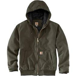 Carhartt Men's Loose Fit Washed Duck Insulated Active Jacket - Moss