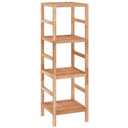 vidaXL Solid Wood Walnut 35.5 x 35.5 x 112.5 cm Book Shelf