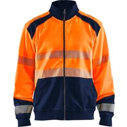 Blåkläder 355825285389XXXL Sweatshirt mit Reissverschluss, High Vis Orange/Marineblau, Größe