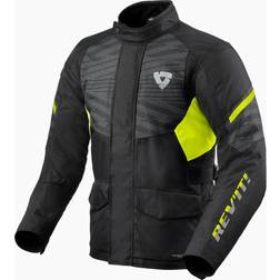 Rev'it! Duke H2O, Textiljacke wasserdicht Schwarz/Neon-Gelb