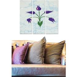 Floral 3-Pack Flerfärgad 20X50 Tavla