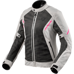 Rev'it! Torque 2 Textile Jacket - Light Grey/Black/Pink Woman