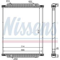 Kylare, motorkylning NISSENS 672570