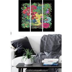 Floral 3-Pack Flerfärgad 20X50 Tavla