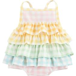 Mud Pie Pastel Gingham Ruffle Swimsuit