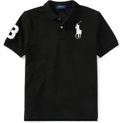 Polo Ralph Lauren Kid's Big Pony Cotton Mesh Polo Shirt - Black/White