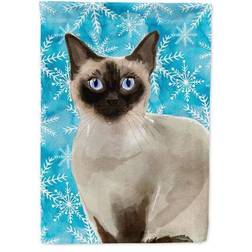 Caroline's Treasures CK3114GF Siamese Winter Snowflake Flag Garden