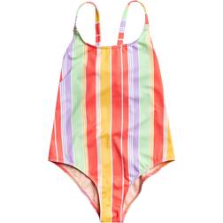 Roxy Sunkissed Coral Stripe Ocean Treasure One-Piece Girls