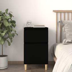 vidaXL Cabinet Black 40 x 35 x 70 cm Bedside Table