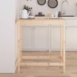 vidaXL 100 x 50 x 110 cm Massivt Fyrretræ Barbord 50x110cm
