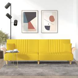 vidaXL armstöd ljusgul Soffa 3-sits