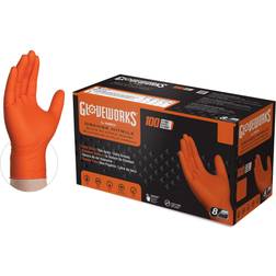 Ammex Nitrile Gloves Orange