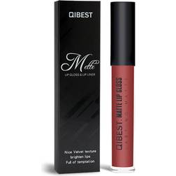 Aquarius Qibest Double Pack Matt Liquid Lip Gloss And Lip Pencil Liner Kit 30G, Dark Red