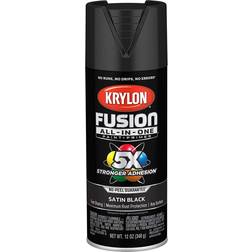 Krylon Fusion All-In-One Spray Paint Satin Black 12 oz