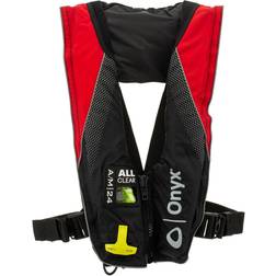 Onyx 132200-100-004-20 A/M-24 Series All Clear Automatic/Manual Inflatable Life Jacket Black/Red Adult