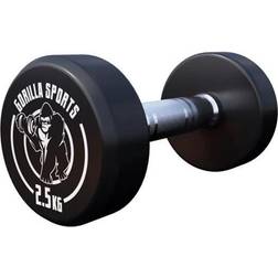 Gorilla Sports GS Rubber Dumbbells 2.5kg