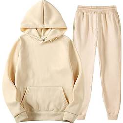 Men's Autumn 2 Piece Tracksuit - Beige