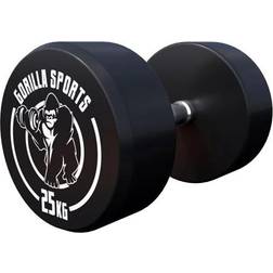 Gorilla Sports GS Rubber Dumbbells 25kg