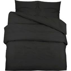 vidaXL Lightweight Påslakan Svart (200x200cm)
