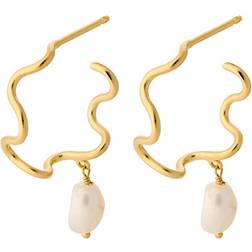 Pernille Corydon Small Bay Earrings - Gold/Pearls