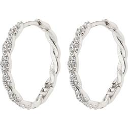 Pilgrim 67231-6083 EZO Twirled Crystal Hoops set