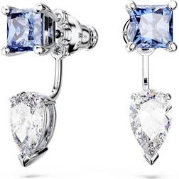 Swarovski Mesmera Mixed cuts Blue Rhodium Plated Detachable Jacket Earrings 5665767
