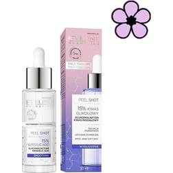 Eveline Cosmetics Serum Shot 15% Glycolic Acid Udglattende ansigtspeeling for jævn 30ml