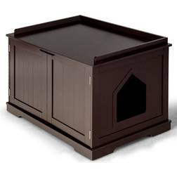 Costway Cat Litter Box Enclosure with Double Doors