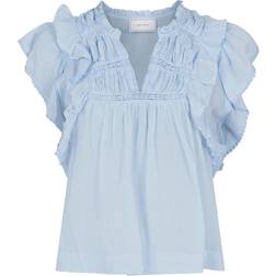 Neo Noir Jayla S Voile Top - Light Blue