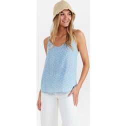 Nümph Nupoulina strap top blue denim