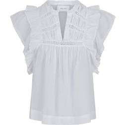 Neo Noir Jayla S Voile Top - White