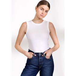 Bread & Boxers Tank Crew Neck Ribbed White