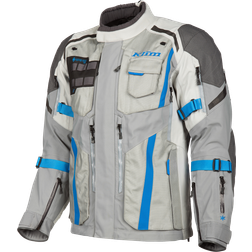 Klim Badlands Pro 2023 Motorcycle Textile Jacket - Light Grey/Blue